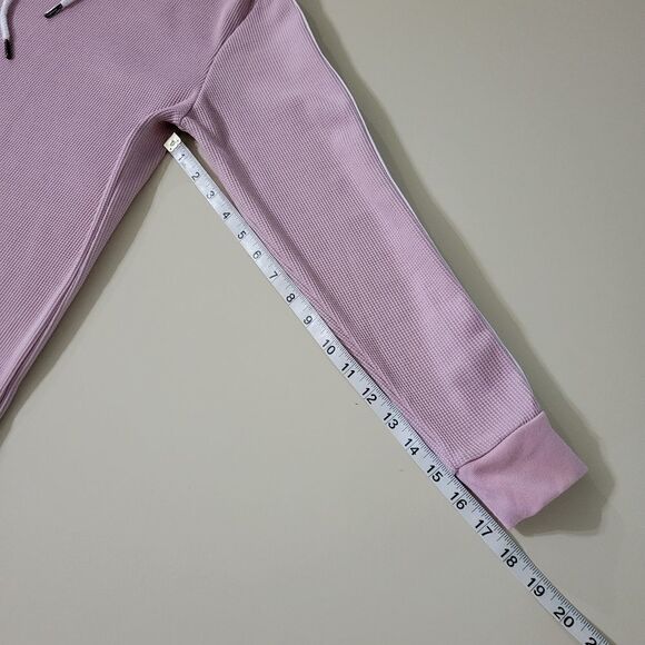 Amongst Others Women's Mauve Waffle-knit Hooded Long Sleeve Top - Picture 6 of 11